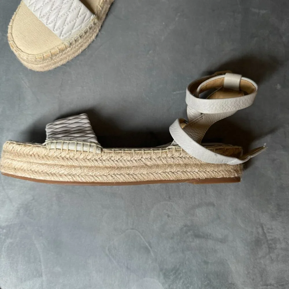 Splendid Platform Espadrilles Sandal Size 8M Seward Sandal in Light Grey‎ nwot